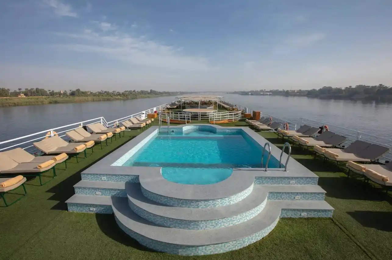 Sun deck of the JAZ Celebrity Nile Cruise Nile cruise